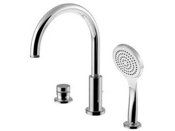 DELUXE - MYRING - FMR0065BDDL - Deck mounted 3 hole bathtub tap with diverter by Rubinetteria Giulini - view 2